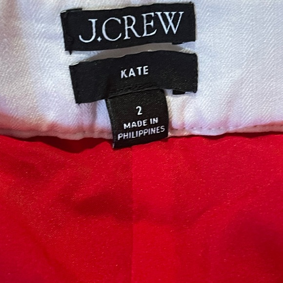 J. Crew Kate Tartan Vibrant Red Pants - Picture 3 of 4